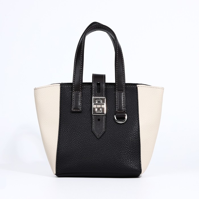 Сумка-тоут на молнии, цвет черный/бежевый
Сумка-тоут на молнии, цвет черный/бежевый