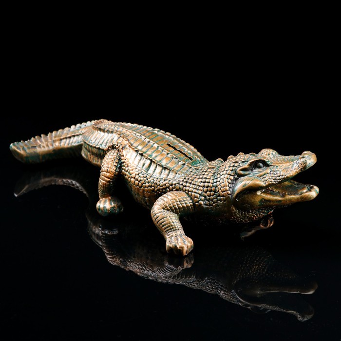 Копилка "Крокодил", бронза, гипс, 8х43х16 см
Копилка "Крокодил", бронза, гипс, 8х43х16 см