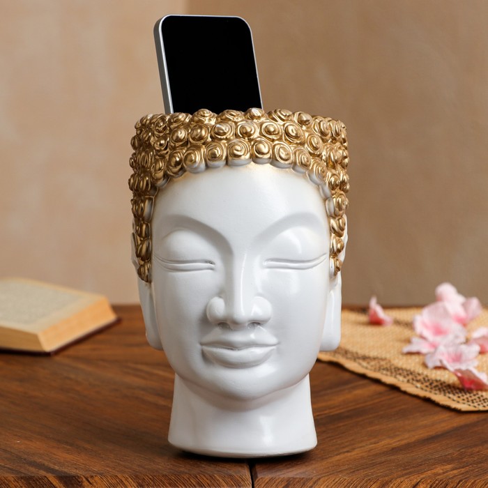 Кашпо "Будда", белое золото, 16х14х21 см, 0.4 л
Кашпо "Будда", белое золото, 16х14х21 см, 0.4 л