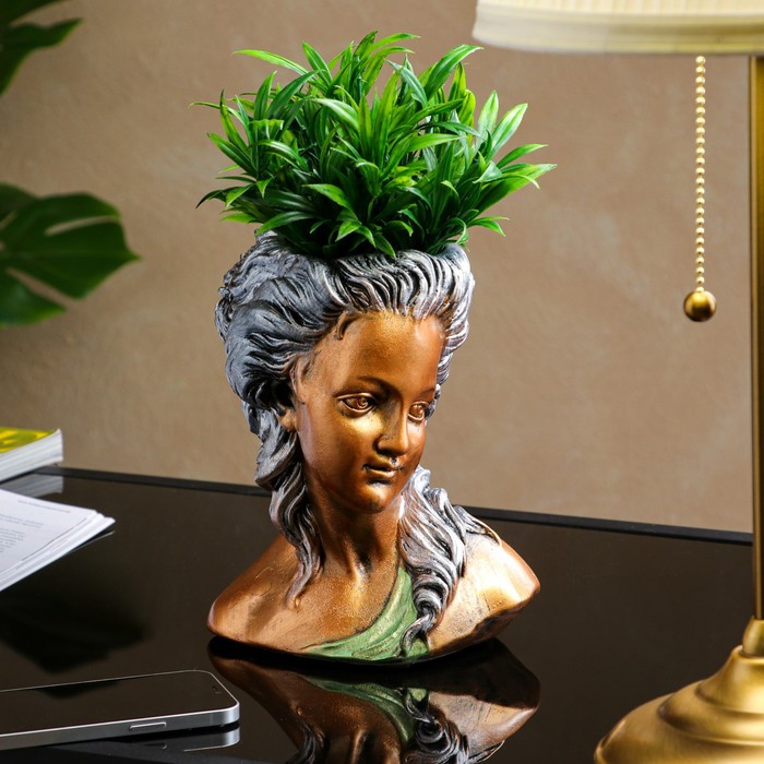 Кашпо "Голова", бронза, салатовый 21х14х17 см, 1 л
Кашпо "Голова", бронза, салатовый 21х14х17 см, 1 л