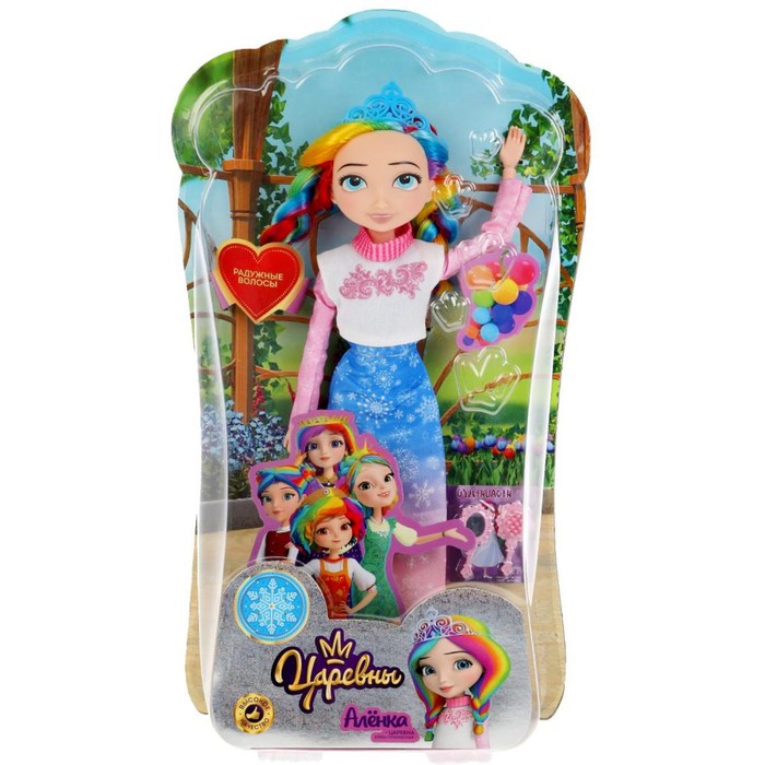 Кукла «Аленка» Царевны, с радужными волосами, аксессуары, 29 см
Кукла «Аленка» Царевны, с радужными волосами, аксессуары, 29 см