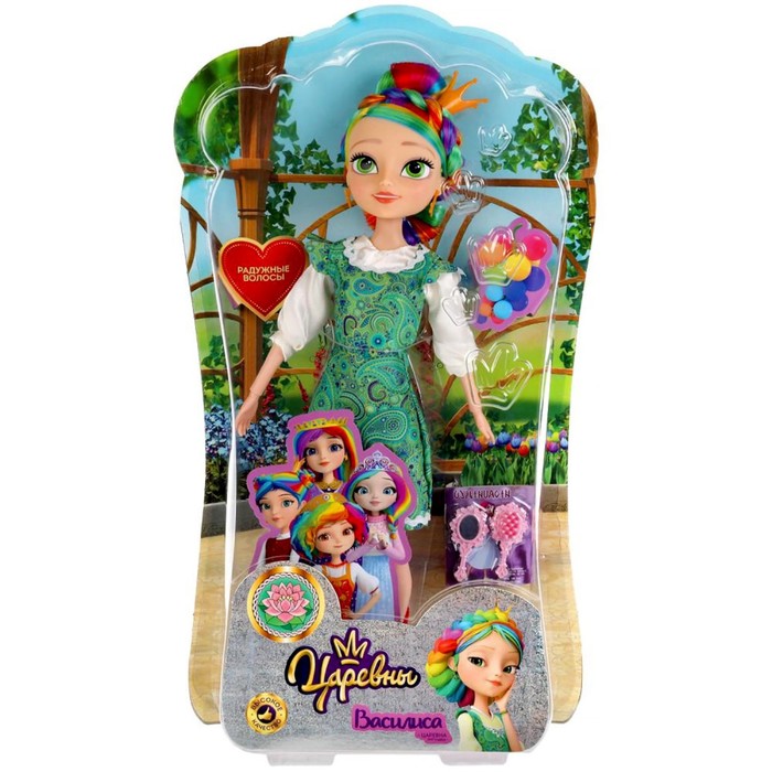 Кукла «Василиса» Царевны, с радужными волосами, аксессуары, 29 см
Кукла «Василиса» Царевны, с радужными волосами, аксессуары, 29 см