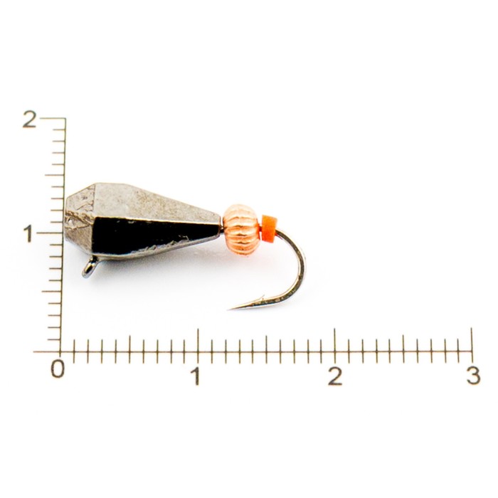 Мормышка вольфрамовая Капля с большими гранями с ушком d6,0, черный никель (5 шт) DS Fishing 76374