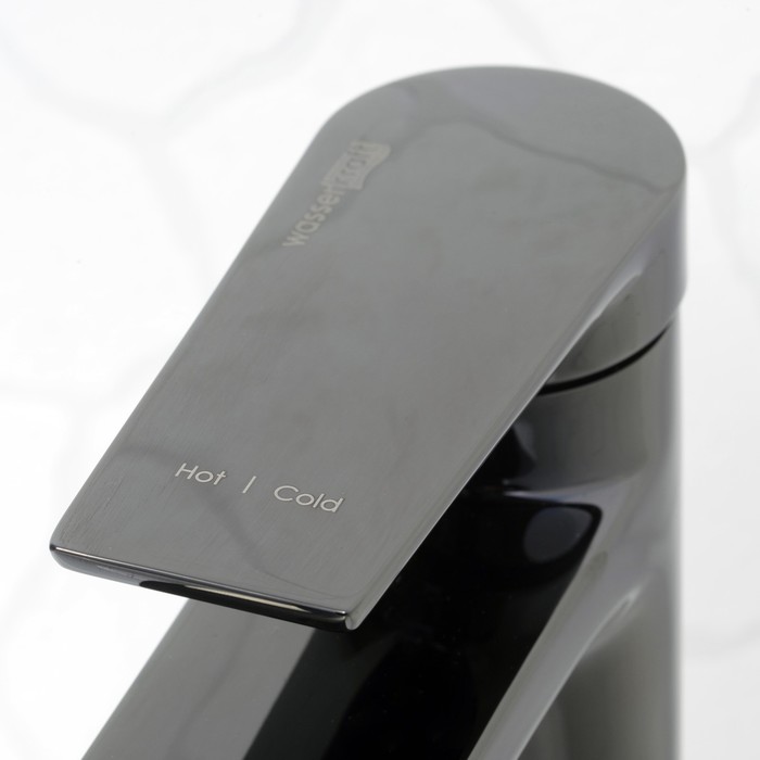 фото Смеситель для раковины wasserkraft glan 6603, однорычажный, длина излива 166 мм, черный