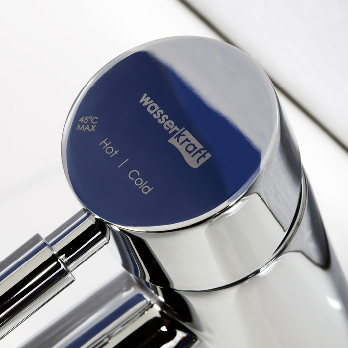 фото Смеситель для раковины wasserkraft main 4103, однорычажный, излив 104 мм, хром