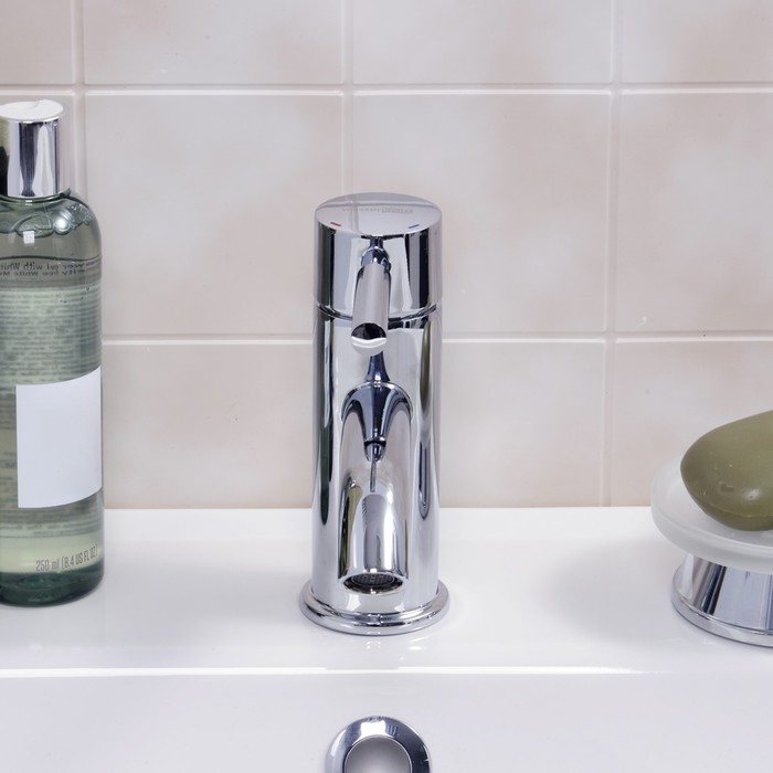 фото Смеситель для раковины wasserkraft main 4105, однорычажный, излив 119 мм, хром