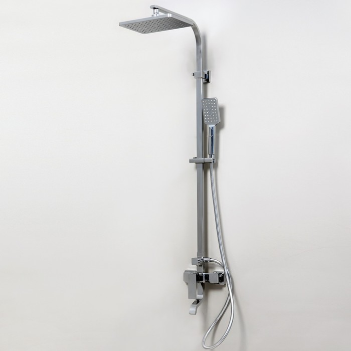 фото Душевая система wasserkraft a16501, смеситель, лейка, стойка, верхний душ, хром
