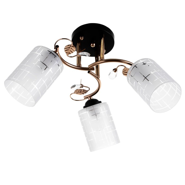 Люстра 1188/3 E27 40Вт золото-черный 46х46х24 см
Люстра 1188/3 E27 40Вт золото-черный 46х46х24 см