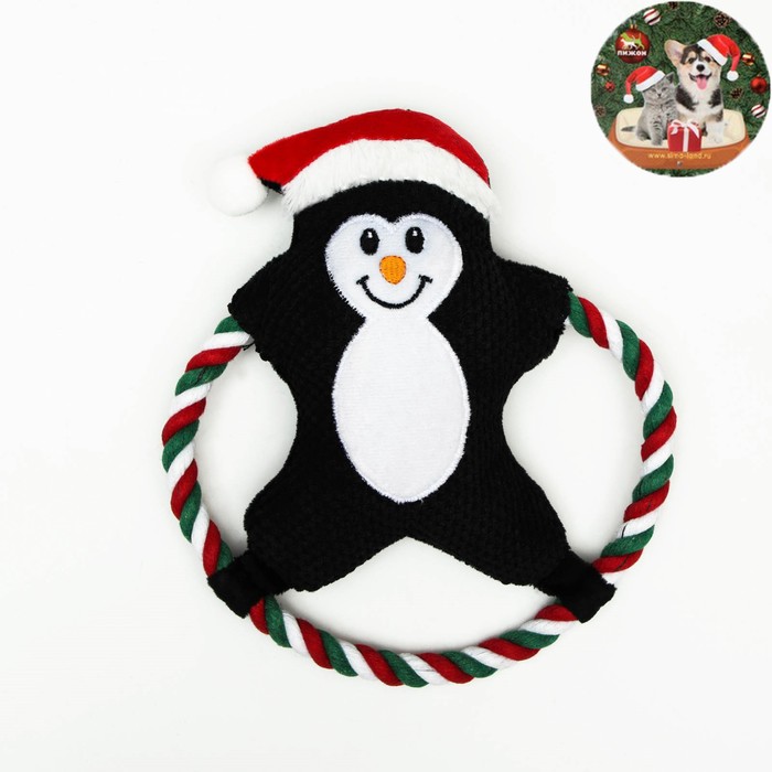 Игрушка канатная "Пингвин на обруче", 20 х 6.5 см
Игрушка канатная "Пингвин на обруче", 20 х 6.5 см