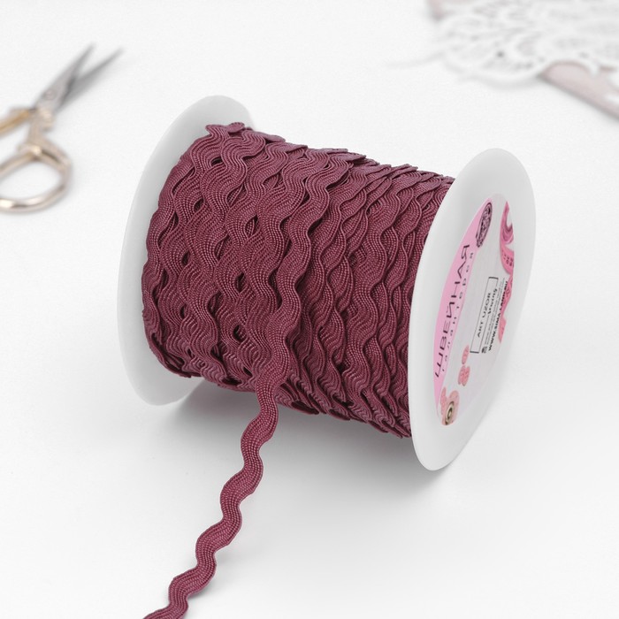 Тесьма отделочная «Вьюнчик», 5 мм, 27 ± 1 м, цвет бордовый
Тесьма отделочная «Вьюнчик», 5 мм, 27 ± 1 м, цвет бордовый