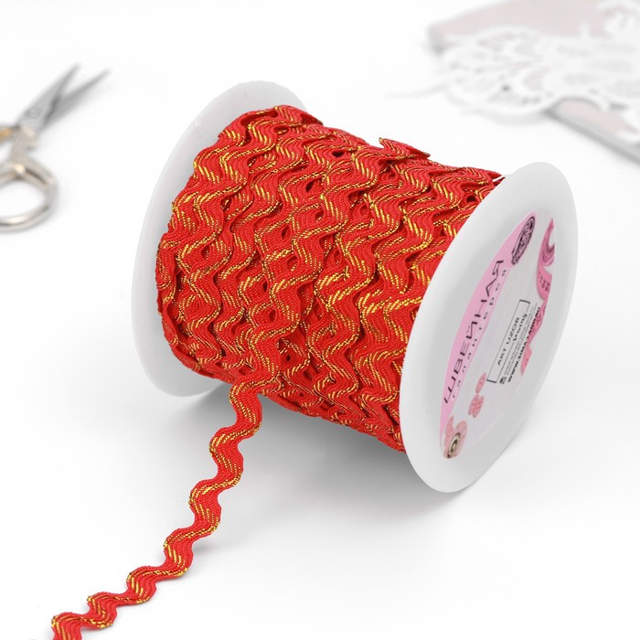 Тесьма отделочная «Вьюнчик» с золотой нитью, 5 мм, 27 ± 1 м, цвет красный
Тесьма отделочная «Вьюнчик» с золотой нитью, 5 мм, 27 ± 1 м, цвет красный