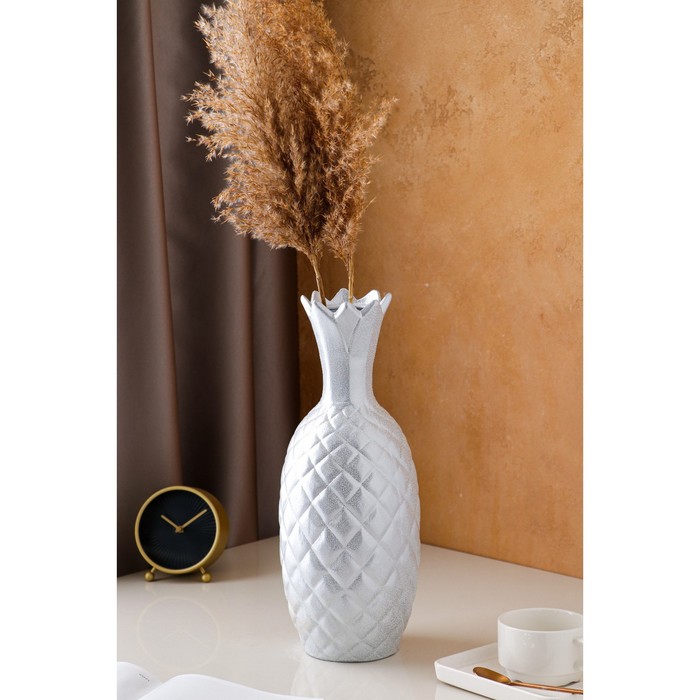 Ваза напольная "Ананас", антика, светло-серебристая, 40 см
Ваза напольная "Ананас", антика, светло-серебристая, 40 см