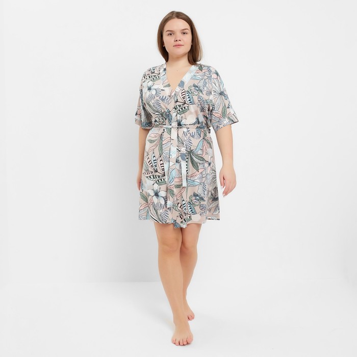 Комплект домашний (халат/сорочка) женский, цвет бежевый/серый, размер 56
Комплект домашний (халат/сорочка) женский, цвет бежевый/серый, размер 56