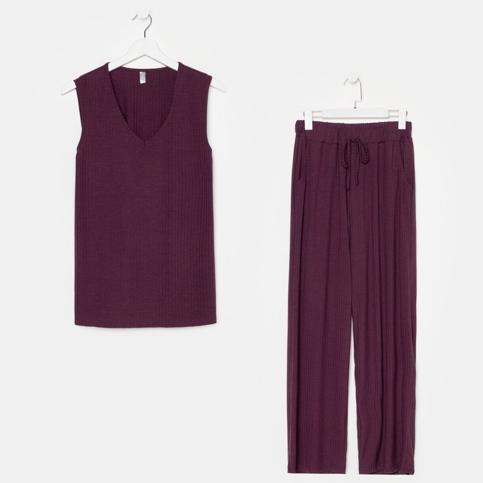 Костюм домашний женский (майка/брюки), цвет лиловый, размер 50
Костюм домашний женский (майка/брюки), цвет лиловый, размер 50