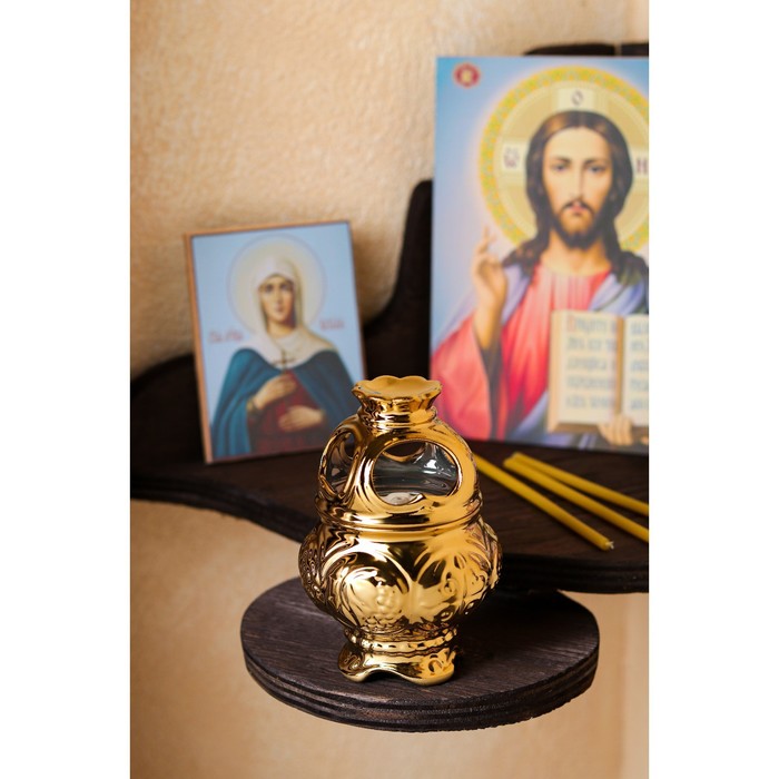 Аромалампа, золотая, керамика, 12 см
Аромалампа, золотая, керамика, 12 см
