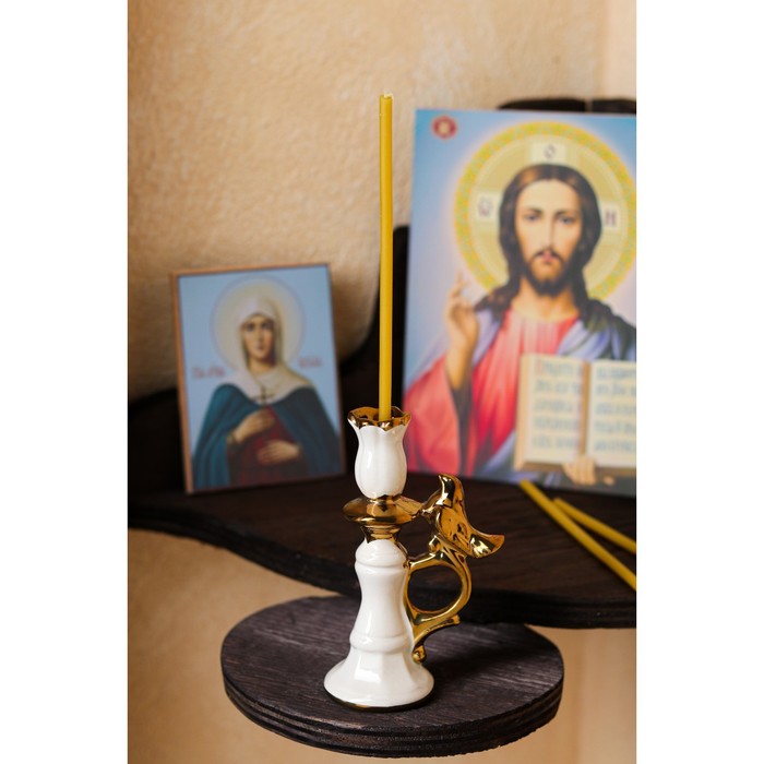 Подсвечник "Голубок", белый, керамика, 13 см
Подсвечник "Голубок", белый, керамика, 13 см