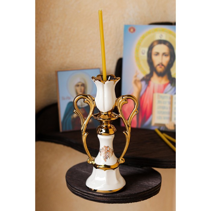 Подсвечник "Лотос", белый, керамика, 17 см
Подсвечник "Лотос", белый, керамика, 17 см