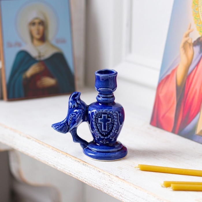 Подсвечник "Священный", синий, керамика, 7 см
Подсвечник "Священный", синий, керамика, 7 см