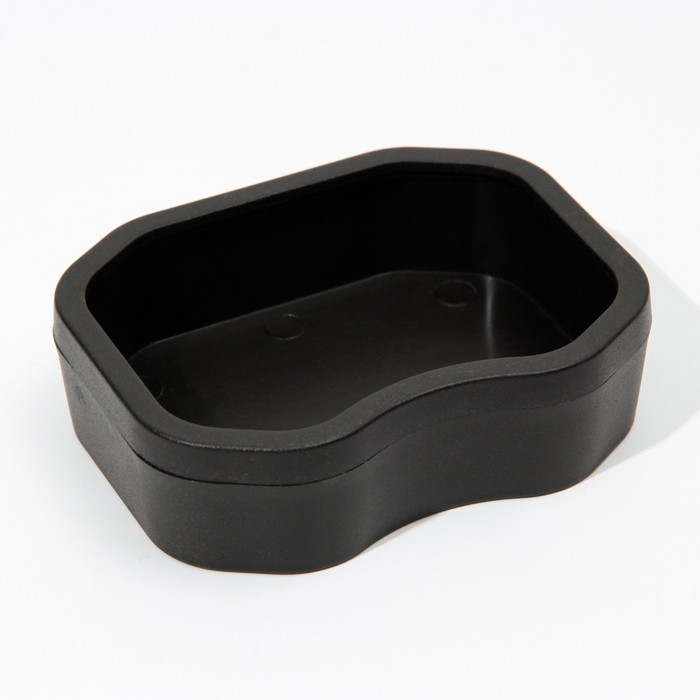 Кормушка для террариума, 9,8 х 7,55 х 2,8 см, черная 
Кормушка для террариума, 9,8 х 7,55 х 2,8 см, черная