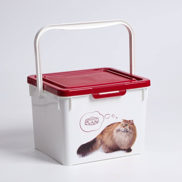 Контейнер для кошачьего корма 5,3 л,бордовый
Контейнер для кошачьего корма 5,3 л,бордовый