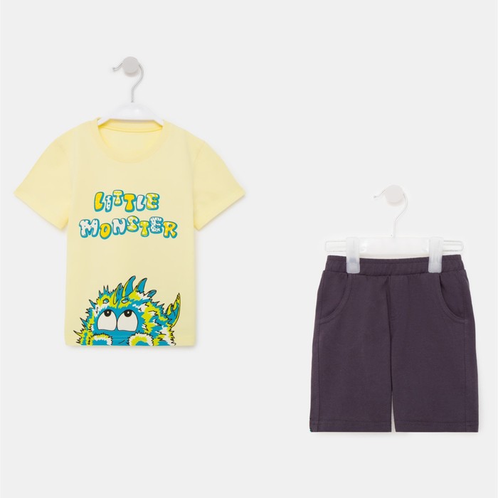 Комплект для мальчика (футболка/шорты), цвет молочный, рост 92
Комплект для мальчика (футболка/шорты), цвет молочный, рост 92