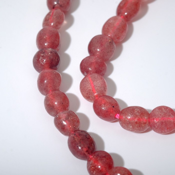 Бусины на нити галтовка обработанная "Кварц клубничный", +/-39см
Бусины на нити галтовка обработанная "Кварц клубничный", +/-39см