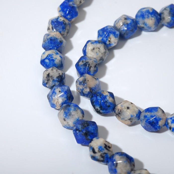 Бусины на нити шар гранёный "Содалит", +/-37см 
Бусины на нити шар гранёный "Содалит", +/-37см