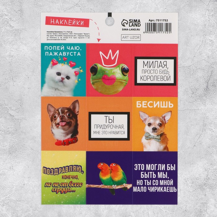 Наклейки бумажные «Бесишь», 11 × 15,5 см
Наклейки бумажные «Бесишь», 11 × 15,5 см