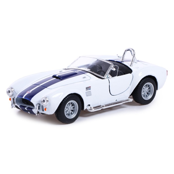 Машина металлическая 1965 Shelby Cobra 427, 1:32, открываются двери, инерция, цвет белый
Машина металлическая 1965 Shelby Cobra 427, 1:32, открываются двери, инерция, цвет белый