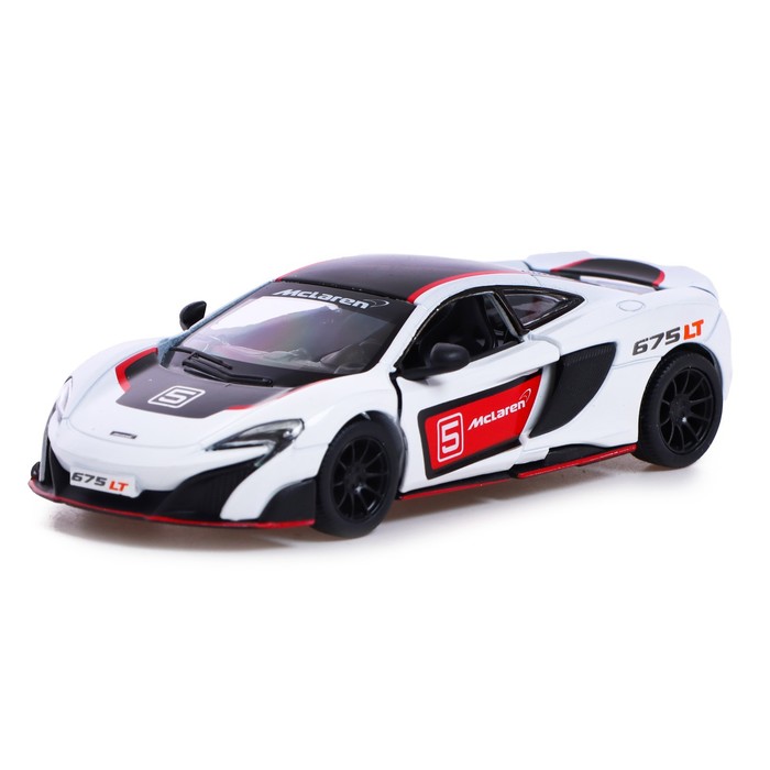 Машина металлическая McLaren 675LT, 1:36, открываются двери, инерция, цвет белый
Машина металлическая McLaren 675LT, 1:36, открываются двери, инерция, цвет белый