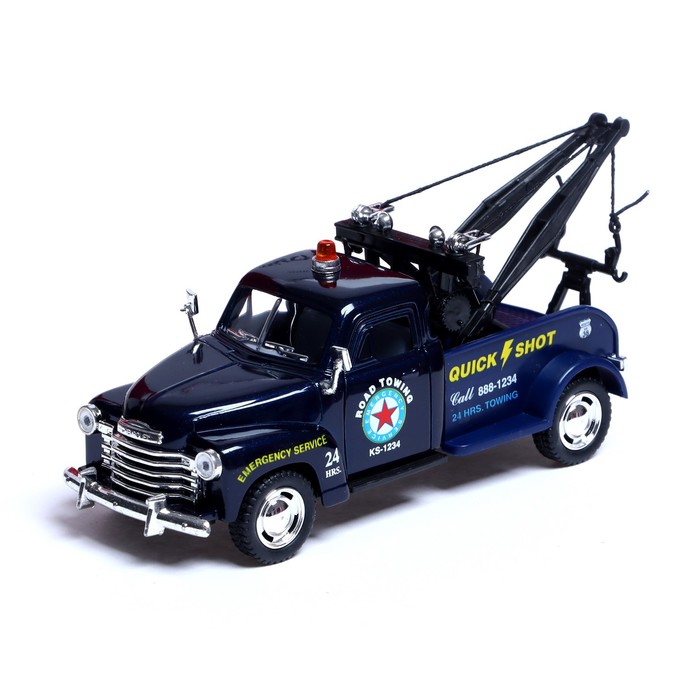Машина металлическая Chevrolet 3100 Wrecker, 1:38, открываются двери, инерция, цвет синий 
Машина металлическая Chevrolet 3100 Wrecker, 1:38, открываются двери, инерция, цвет синий