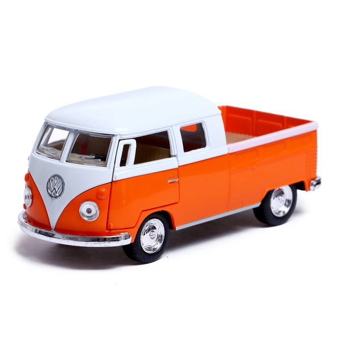 Машина металлическая 1963 Volkswagen Bus Double Cab Pickup, 1:38, открываются двери, инерция, цвет оранжевый
Машина металлическая 1963 Volkswagen Bus Double Cab Pickup, 1:38, открываются двери, инерция, цвет оранжевый