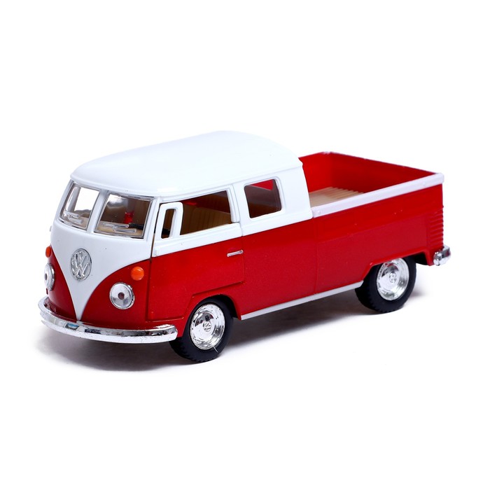 Машина металлическая 1963 Volkswagen Bus Double Cab Pickup, 1:38, открываются двери, инерция, цвет красный
Машина металлическая 1963 Volkswagen Bus Double Cab Pickup, 1:38, открываются двери, инерция, цвет красный