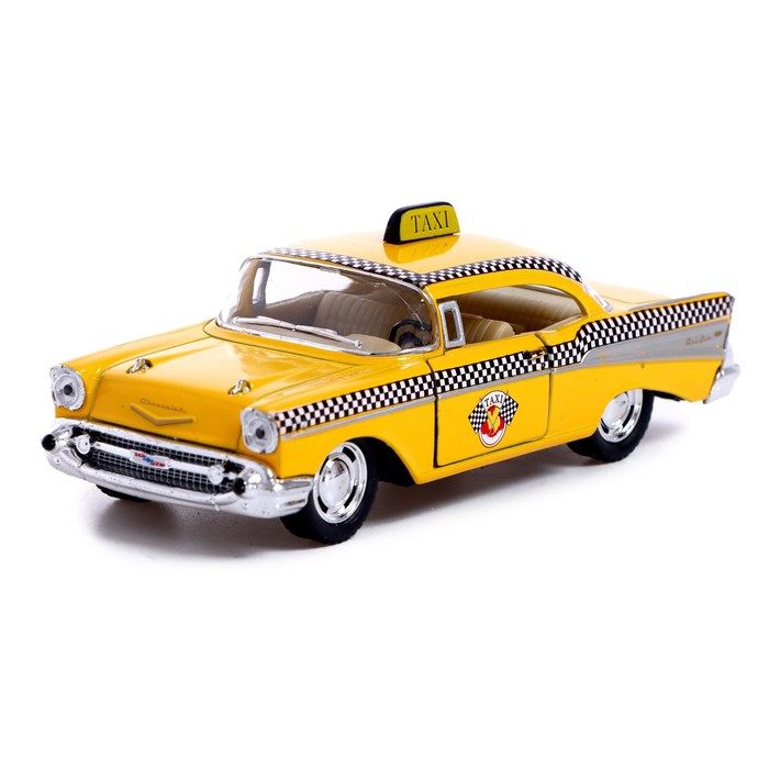 Машина металлическая 1957 Chevrolet Bel Air (Такси), 1:40, открываются двери, инерция
Машина металлическая 1957 Chevrolet Bel Air (Такси), 1:40, открываются двери, инерция