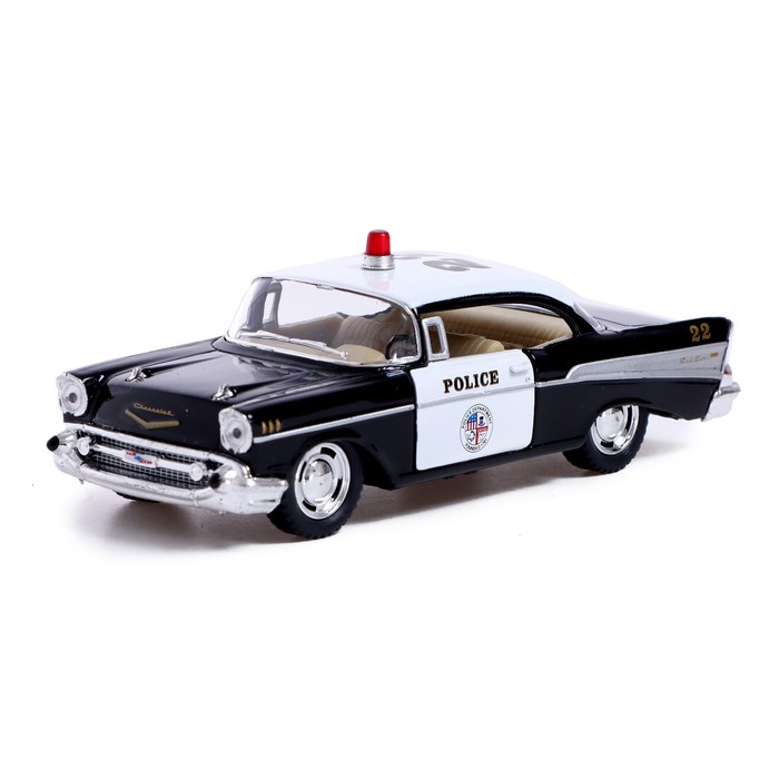 Машина металлическая 1957 Chevrolet Bel Air Police, 1:40, открываются двери, инерция
Машина металлическая 1957 Chevrolet Bel Air Police, 1:40, открываются двери, инерция