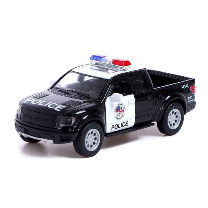Машина металлическая Ford F-150 SVT Raptor, 1:46, открываются двери, инерция, полиция
Машина металлическая Ford F-150 SVT Raptor, 1:46, открываются двери, инерция, полиция