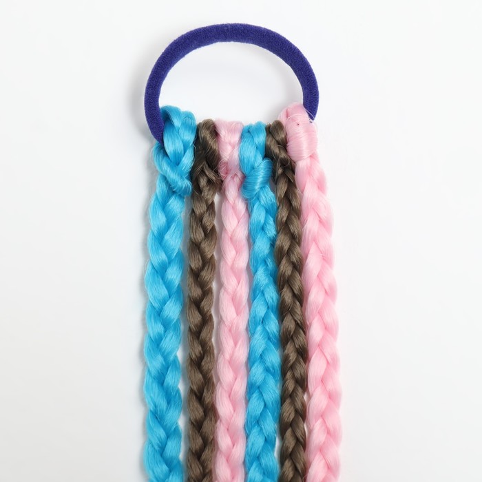 Афрорезинка, 60 см, 6 косичек, цвет каштановый/голубой/розовый
Афрорезинка, 60 см, 6 косичек, цвет каштановый/голубой/розовый