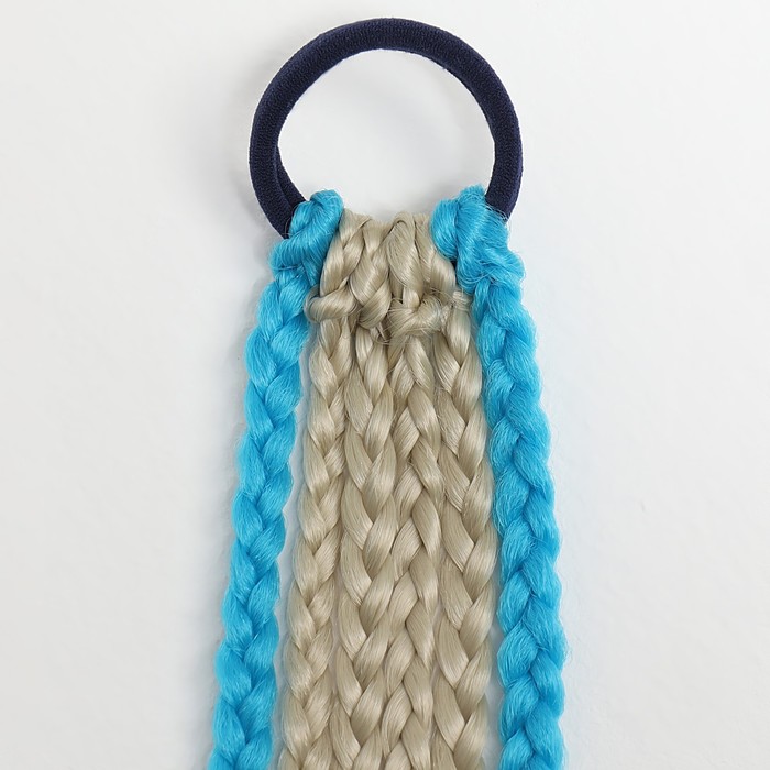 Афрорезинка, 60 см, 6 косичек, цвет блонд/голубой
Афрорезинка, 60 см, 6 косичек, цвет блонд/голубой