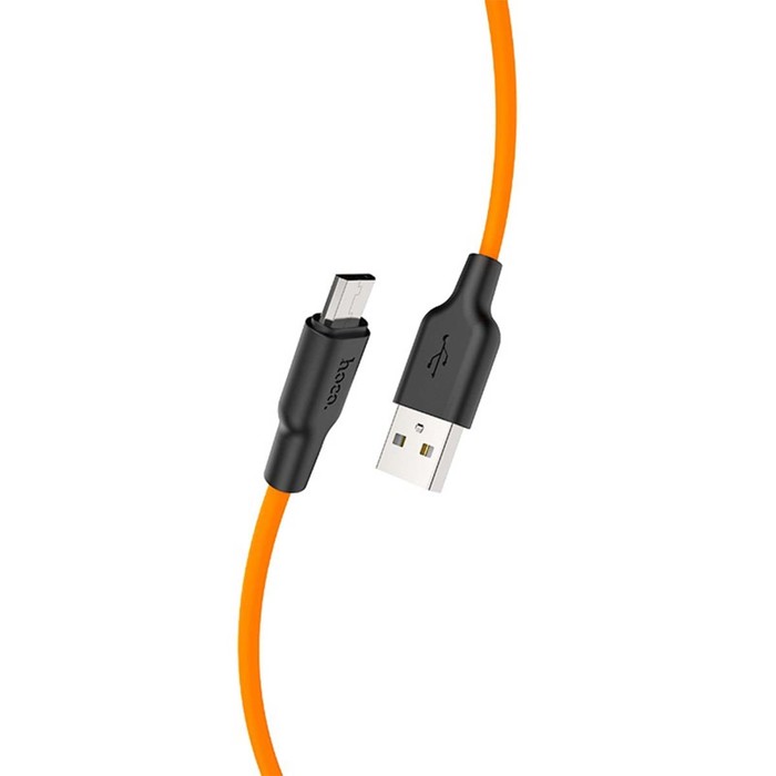 Кабель Hoco X21 Plus, USB - Micro-USB, 2.4A, 1 м, силикон, чёрно-оранжевый 
Кабель Hoco X21 Plus, USB - Micro-USB, 2.4A, 1 м, силикон, чёрно-оранжевый