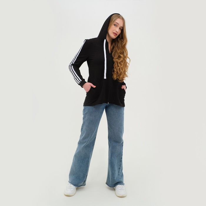 Толстовка женская, цвет чёрный, размер 46
Толстовка женская, цвет чёрный, размер 46