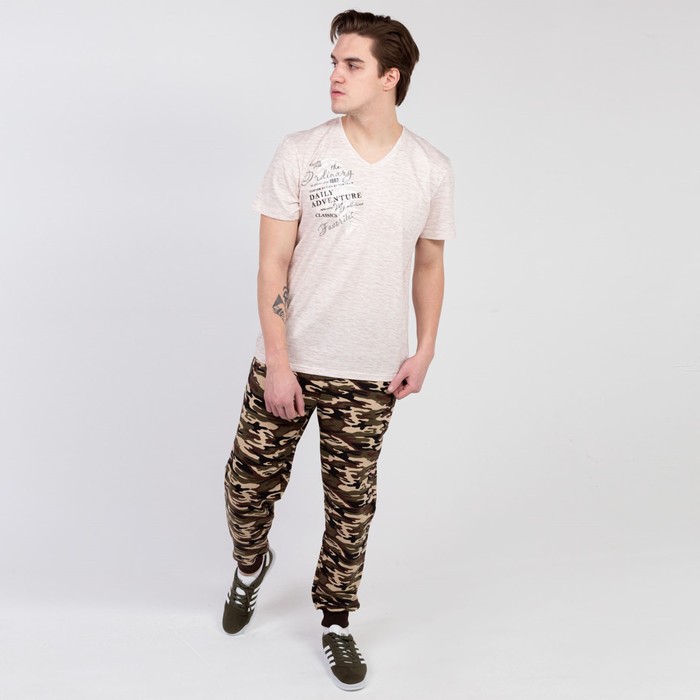 Футболка мужская, цвет бежевый, размер 50
Футболка мужская, цвет бежевый, размер 50