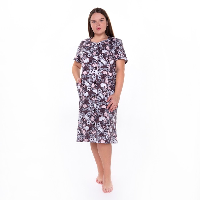 Халат женский домашний, цвет коричневый, размер 52
Халат женский домашний, цвет коричневый, размер 52