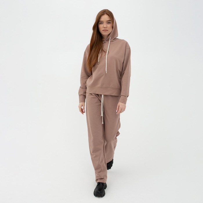 Костюм женский (толстовка/брюки), цвет шоколад, размер 48
Костюм женский (толстовка/брюки), цвет шоколад, размер 48