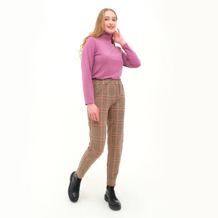 Брюки женские, цвет тёмно-беж/клетка, размер 48
Брюки женские, цвет тёмно-беж/клетка, размер 48