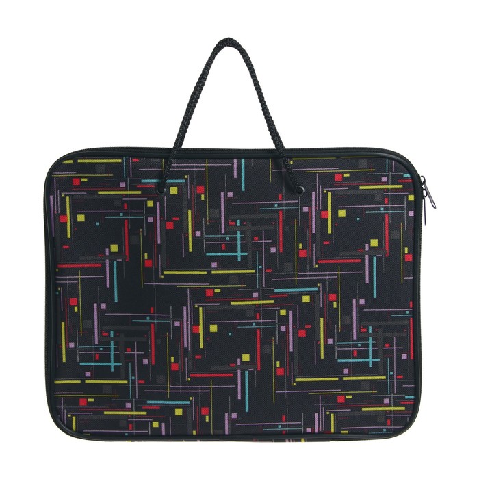 Папка с ручками текстильная А4, 20 мм, 335 х 255 мм, с внутренним карманом, «Геометрический узор» 
Папка с ручками текстильная А4, 20 мм, 335 х 255 мм, с внутренним карманом, «Геометрический узор»