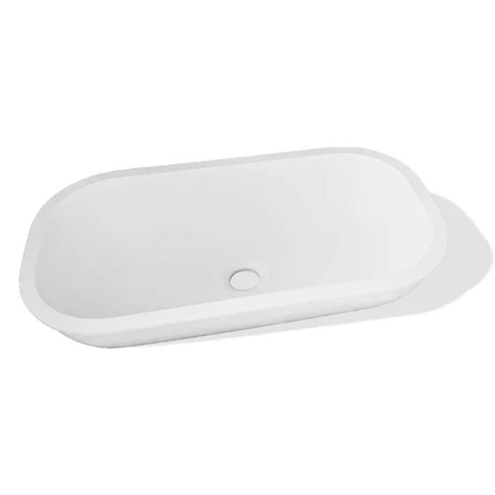 фото Раковина montebianco loreto sesto, врезная, прямоугольная, 57 х 31 х 13 см, белая матовая