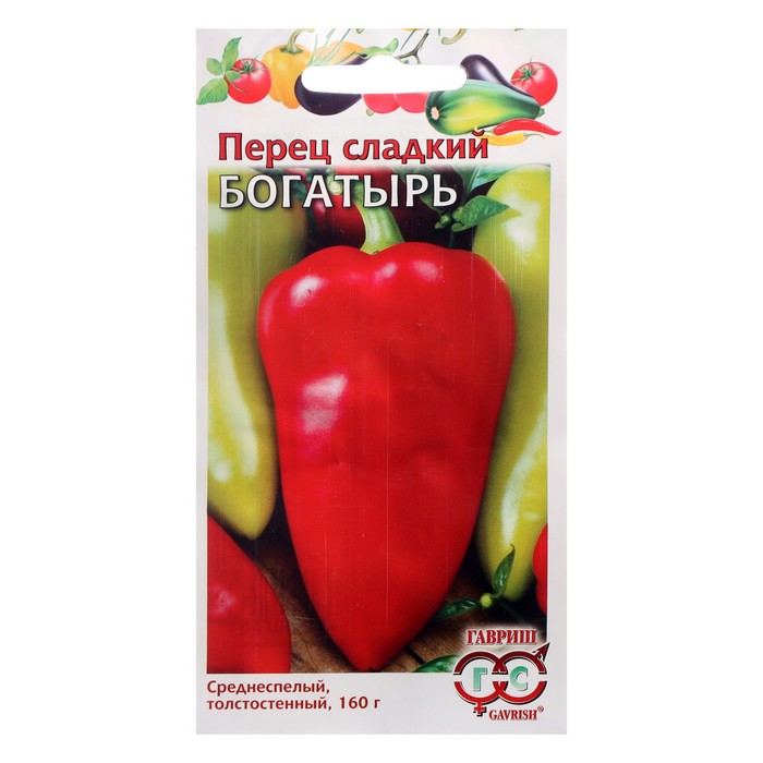 Семена Перец "Богатырь", 0,2 г
Семена Перец "Богатырь", 0,2 г