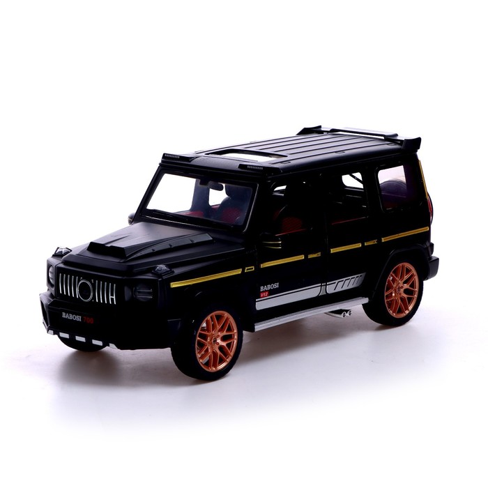 Машина металлическая «Джип», 1:18, открываются двери, капот, багажник, инерция, цвет чёрный
Машина металлическая «Джип», 1:18, открываются двери, капот, багажник, инерция, цвет чёрный