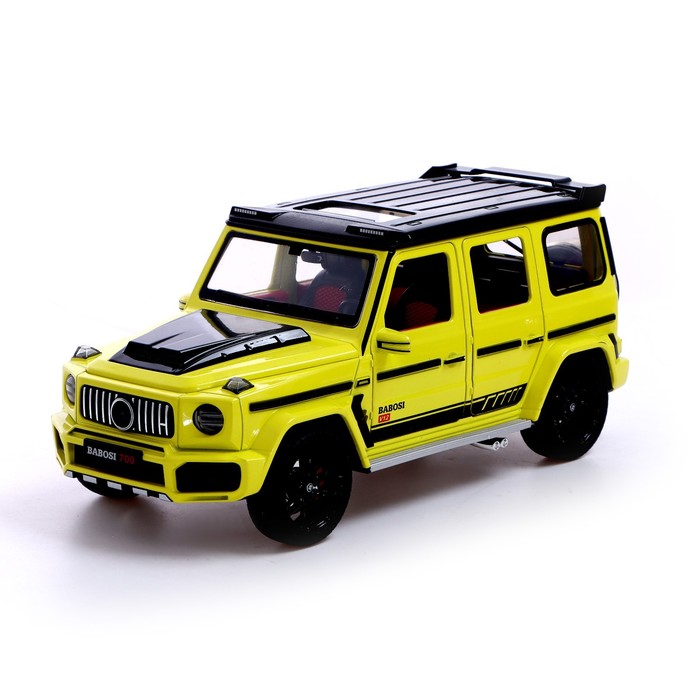 Машина металлическая «Джип», 1:18, открываются двери, капот, багажник, инерция, цвет жёлтый
Машина металлическая «Джип», 1:18, открываются двери, капот, багажник, инерция, цвет жёлтый