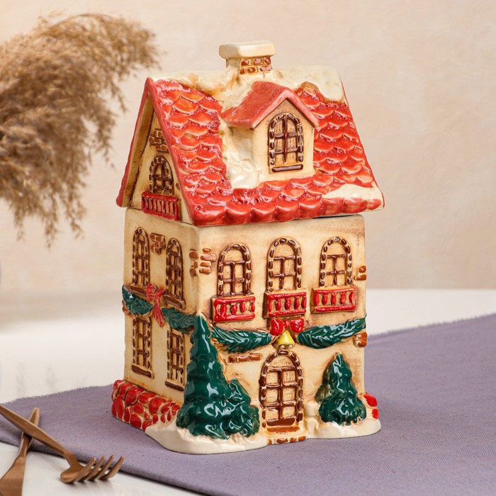 Конфетница "Новогодний дом", керамика, 14х16х25 см
Конфетница "Новогодний дом", керамика, 14х16х25 см